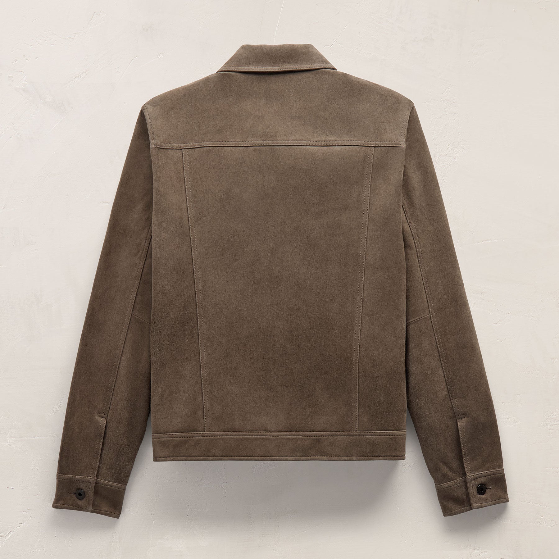 Suede Trucker Jacket in Caribou | James Perse Los Angeles