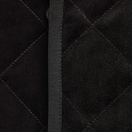 Quilted Suede Snap Front Jacket in Black | James Perse Los Angeles FLAT