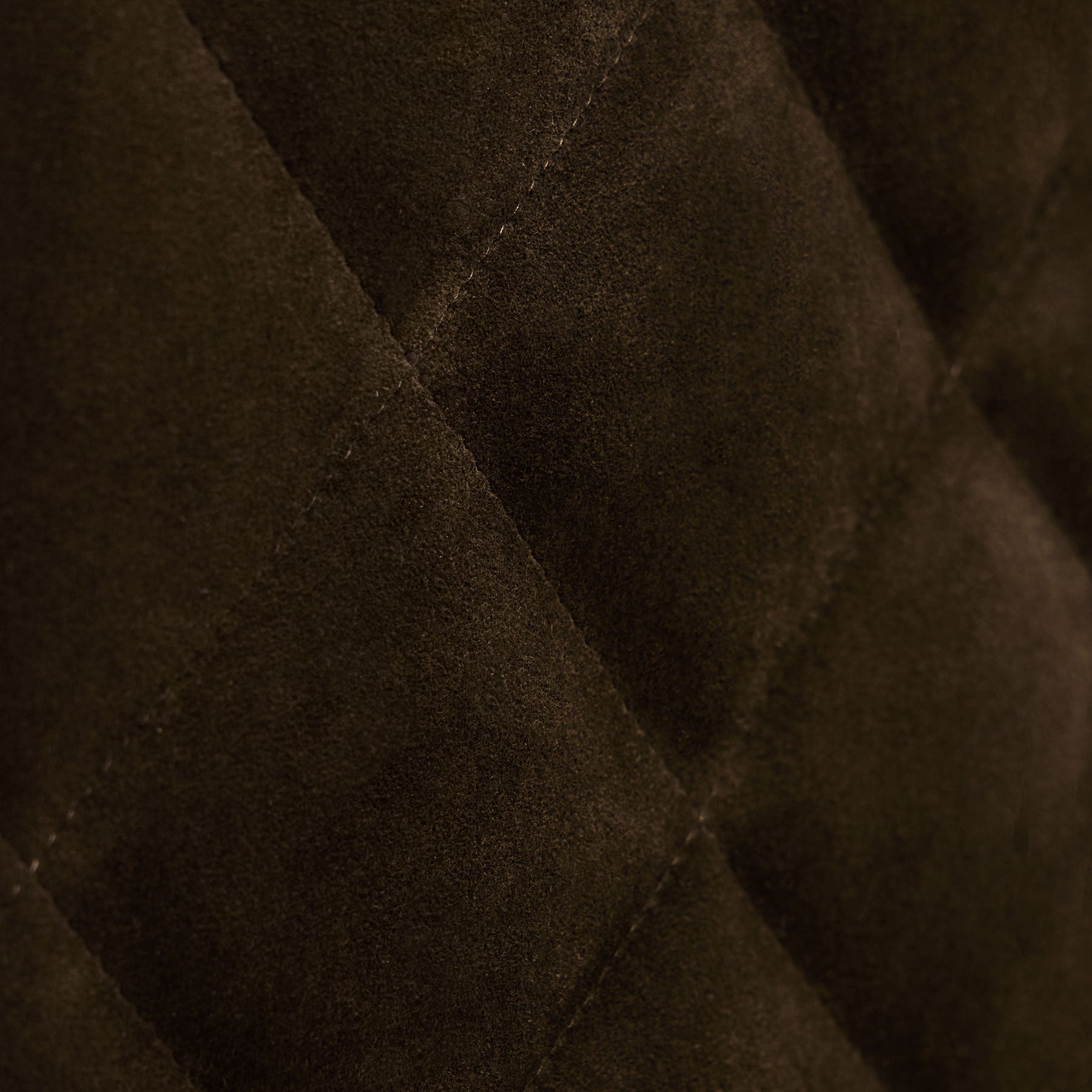 Quilted Suede Snap Front Jacket - Bark