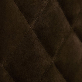 Quilted Suede Snap Front Jacket - Bark