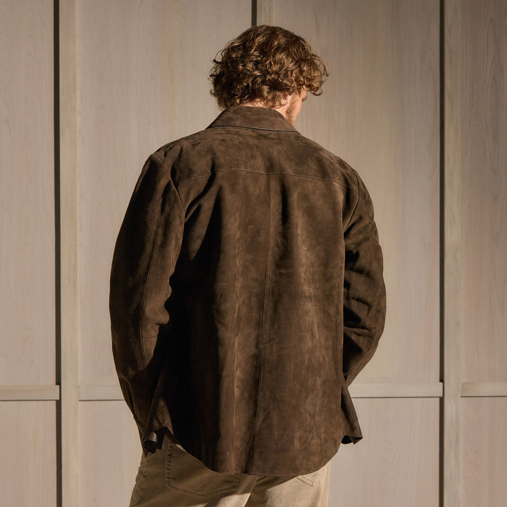 Suede Western Shirt - Bark