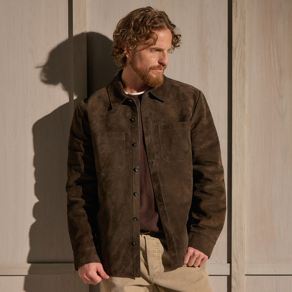 Suede Western Shirt - Bark