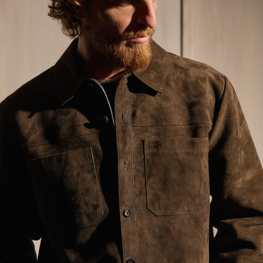 Suede Western Shirt - Bark