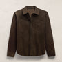 Suede Western Shirt - Bark | James Perse Los Angeles
