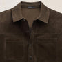 Suede Western Shirt - Bark | James Perse Los Angeles