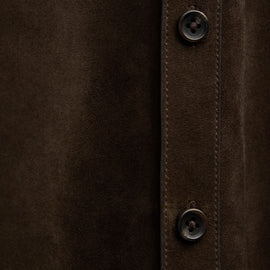 Suede Western Shirt - Bark | James Perse Los Angeles
