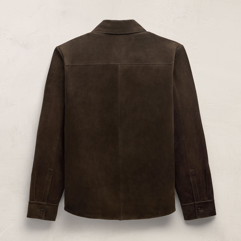 Suede Western Shirt - Bark | James Perse Los Angeles