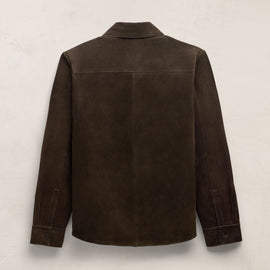 Suede Western Shirt - Bark | James Perse Los Angeles