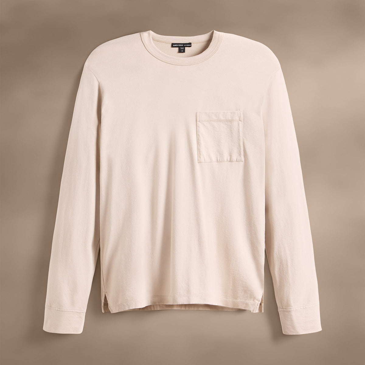 Long Sleeve Pocket Crew in Faint | James Perse Los Angeles