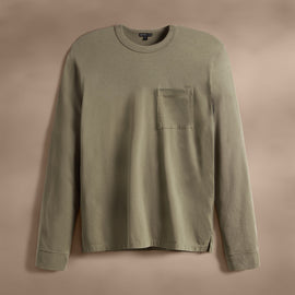Long Sleeve Pocket Crew in Peet | James Perse Los Angeles