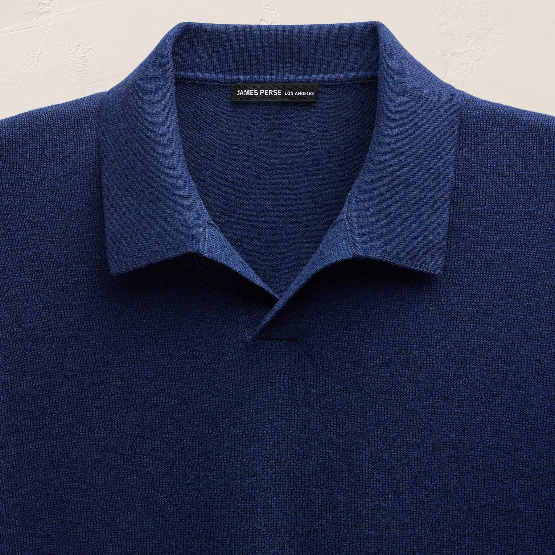 Cotton Cashmere Polo in Admiral | James Perse Los Angeles
