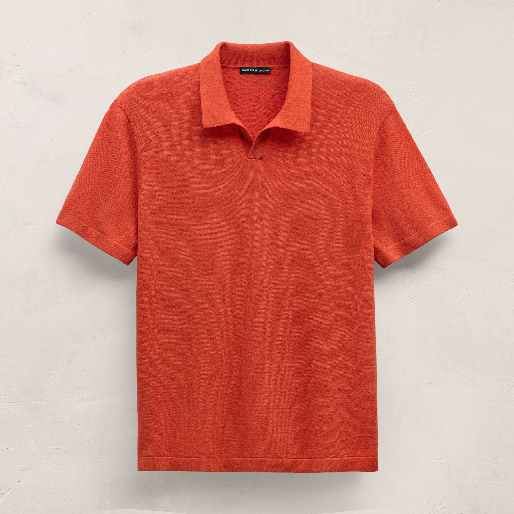 Organic Cotton Cashmere Polo in Blood Orange | James Perse Los Angeles