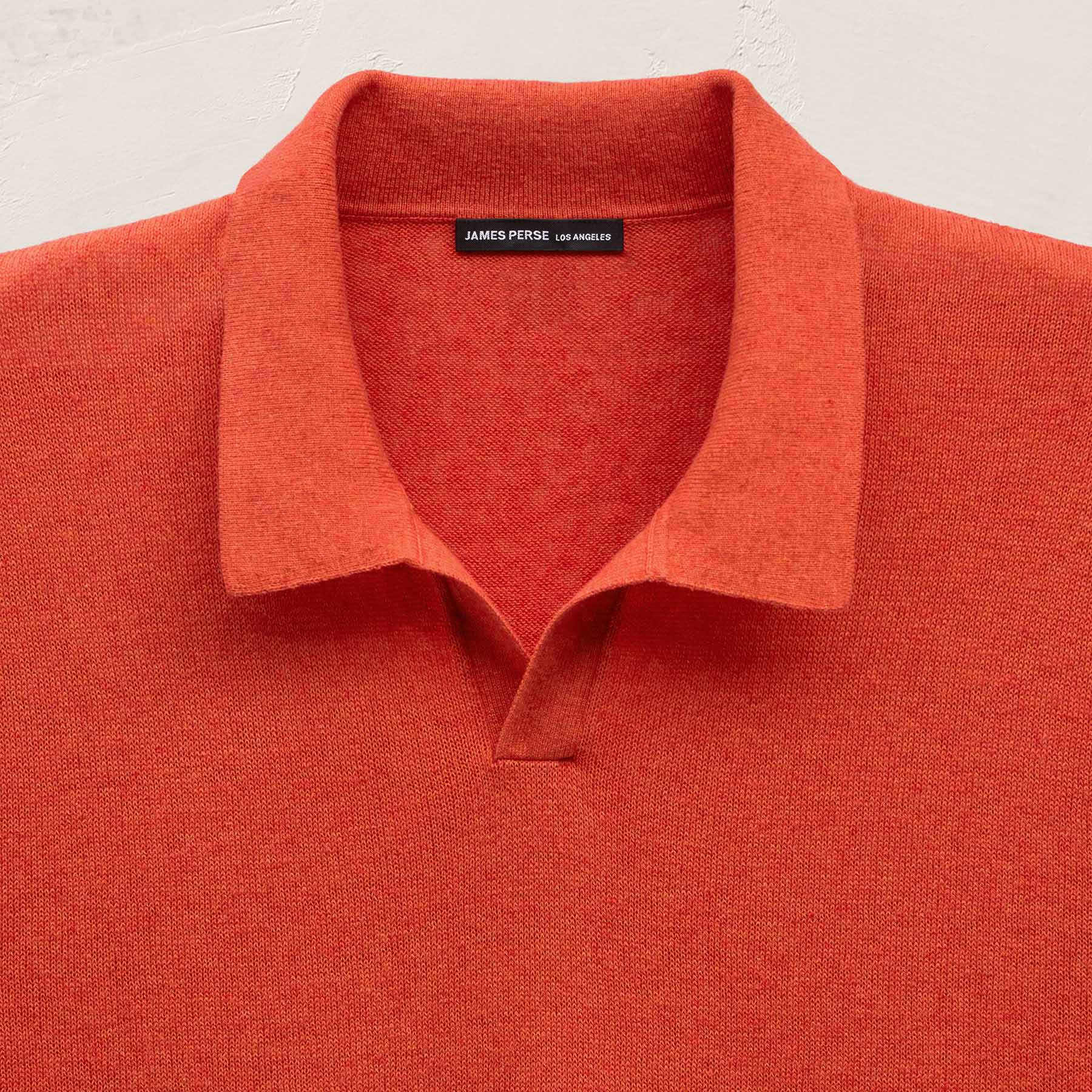 Organic Cotton Cashmere Polo in Blood Orange | James Perse Los Angeles