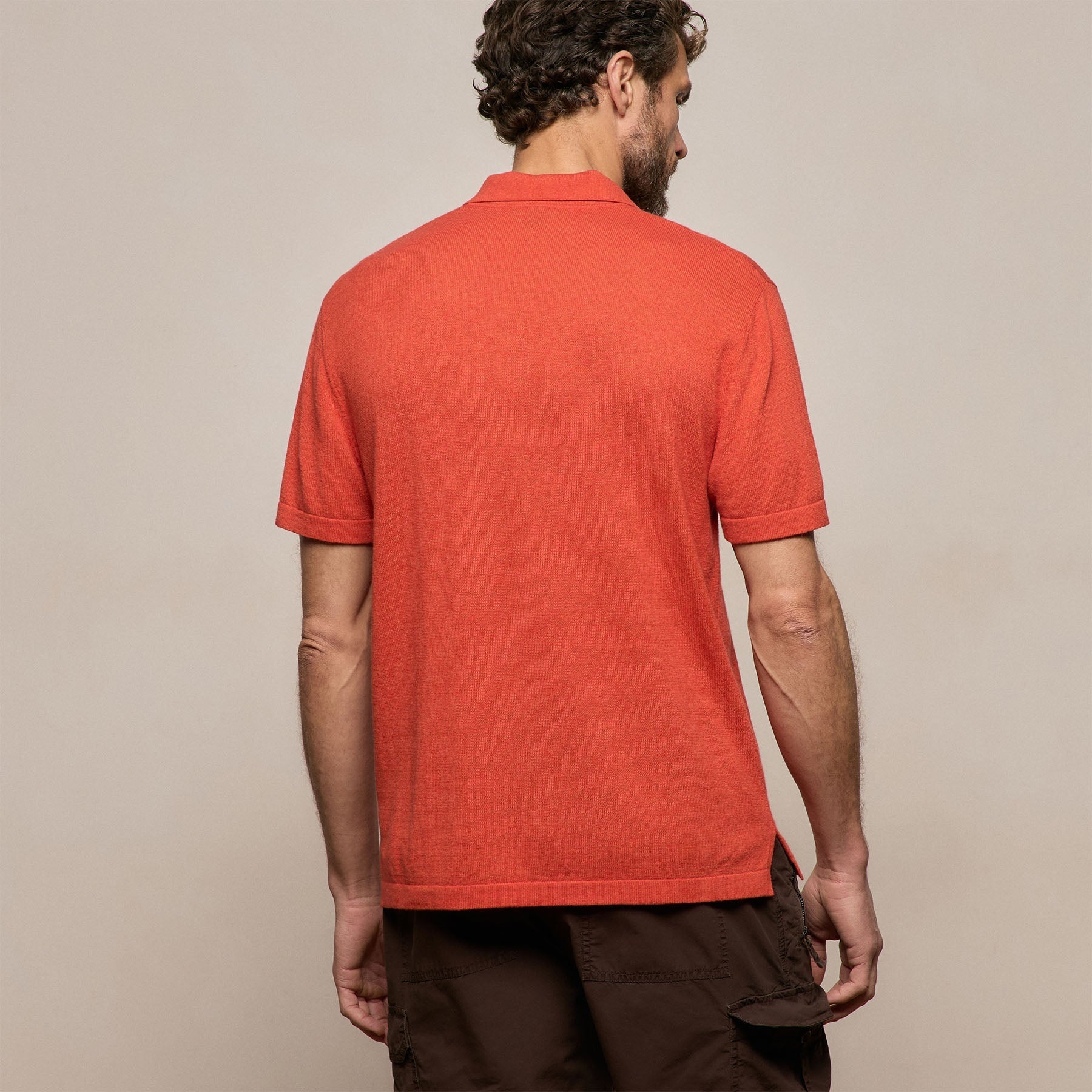 Cotton Cashmere Polo in Blood Orange | James Perse Los Angeles