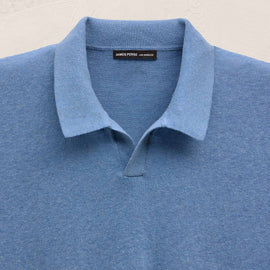 Organic Cotton Cashmere Polo in Denim | James Perse Los Angeles