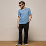 Cotton Cashmere Polo in Denim | James Perse Los Angeles