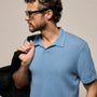 Cotton Cashmere Polo in Denim | James Perse Los Angeles