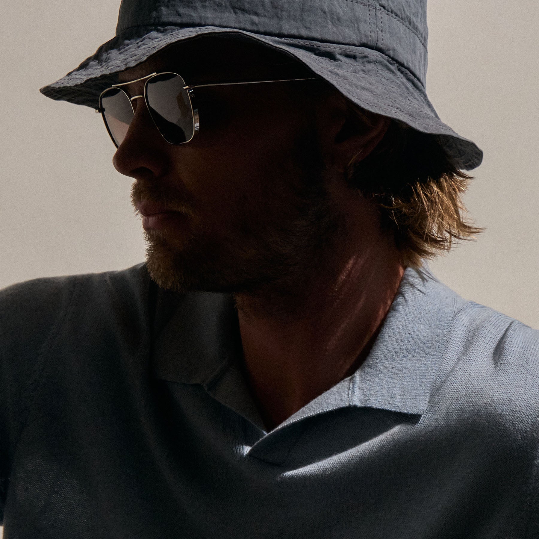 Cotton Cashmere Polo in Sky Blue | James Perse Los Angeles
