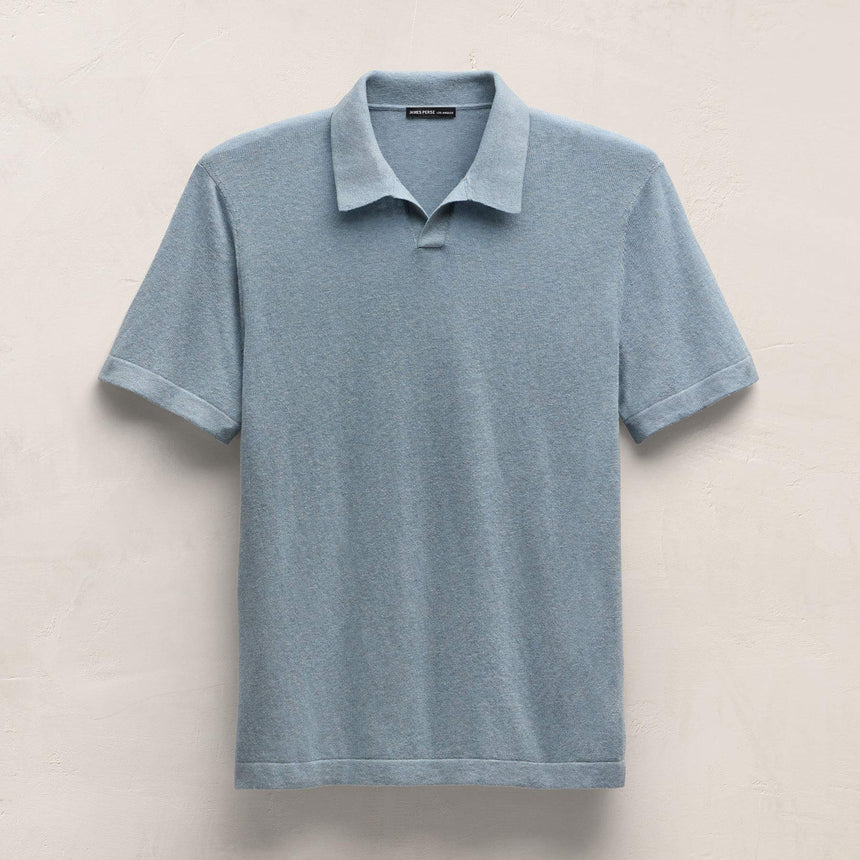 Cotton Cashmere Polo in Sky Blue | James Perse Los Angeles