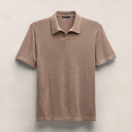 Cotton Cashmere Polo in Warm Brown | James Perse Los Angeles
