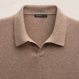 Cotton Cashmere Polo in Warm Brown | James Perse Los Angeles