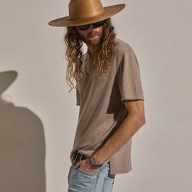 Cotton Cashmere Polo in Warm Brown | James Perse Los Angeles