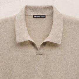 Organic Cotton Cashmere Polo in Wheat | James Perse Los Angeles