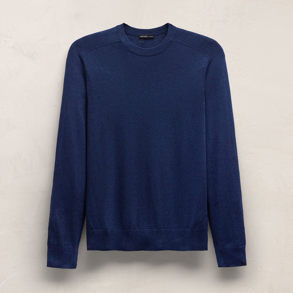 Cotton Cashmere Raglan Crew in Admiral | James Perse Los Angeles
