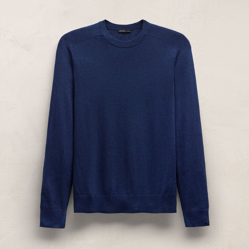 Cotton Cashmere Raglan Crew in Admiral | James Perse Los Angeles