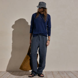 Cotton Cashmere Raglan Crew in Admiral | James Perse Los Angeles