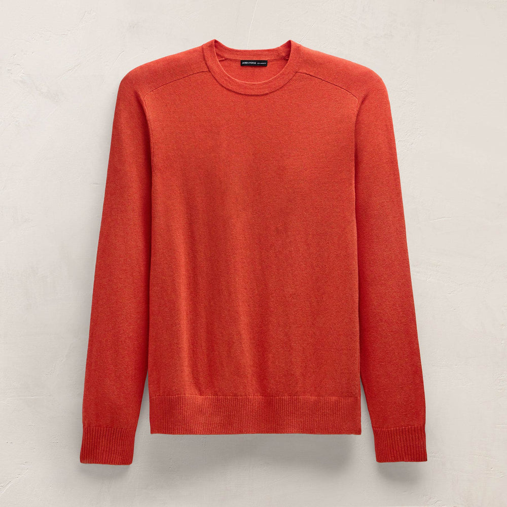 Organic Cotton Cashmere Raglan Crew in Blood Orange | James Perse Los Angeles
