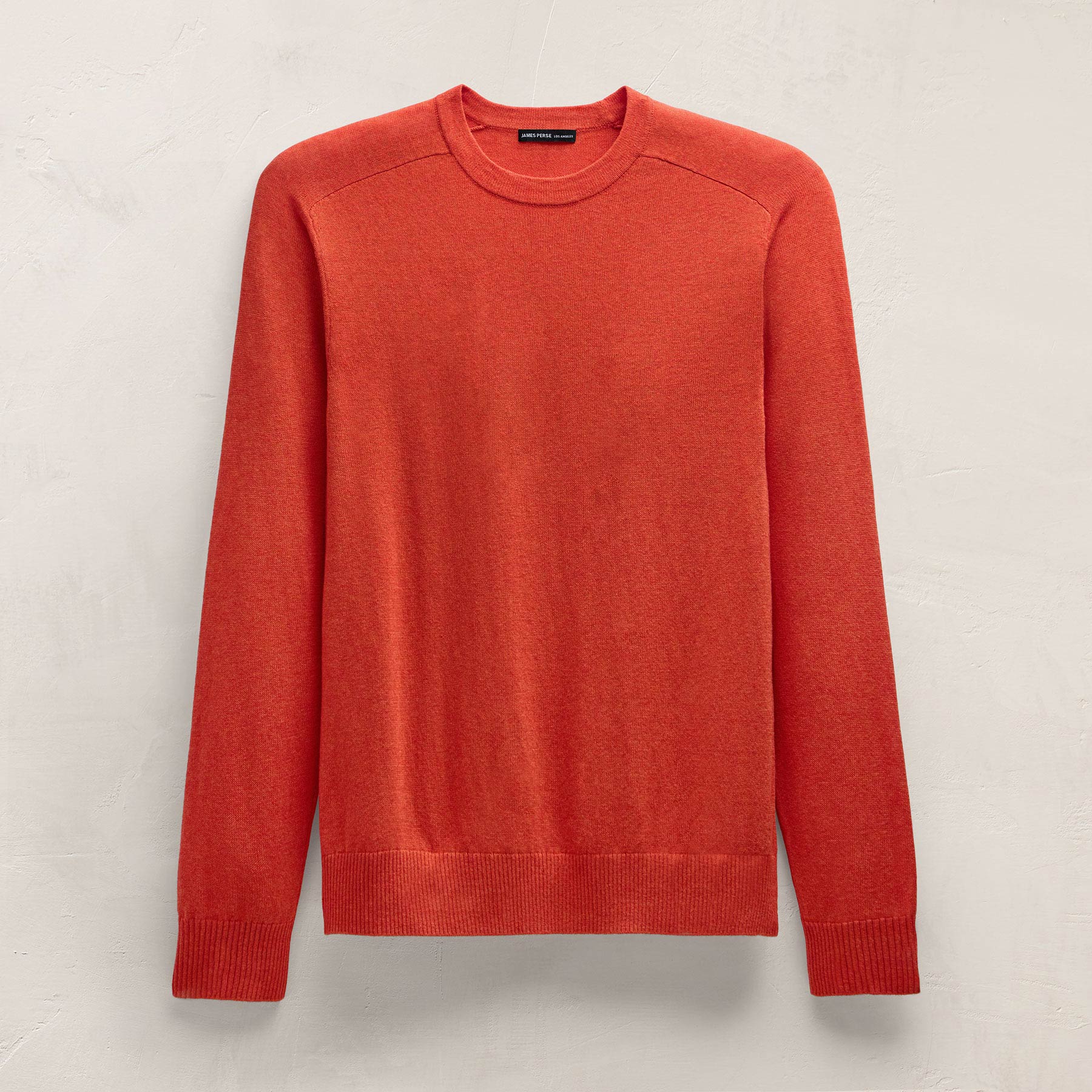Organic Cotton Cashmere Raglan Crew in Blood Orange | James Perse Los Angeles