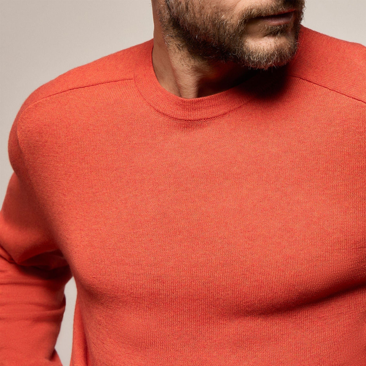 Cotton Cashmere Raglan Crew in Blood Orange | James Perse Los Angeles
