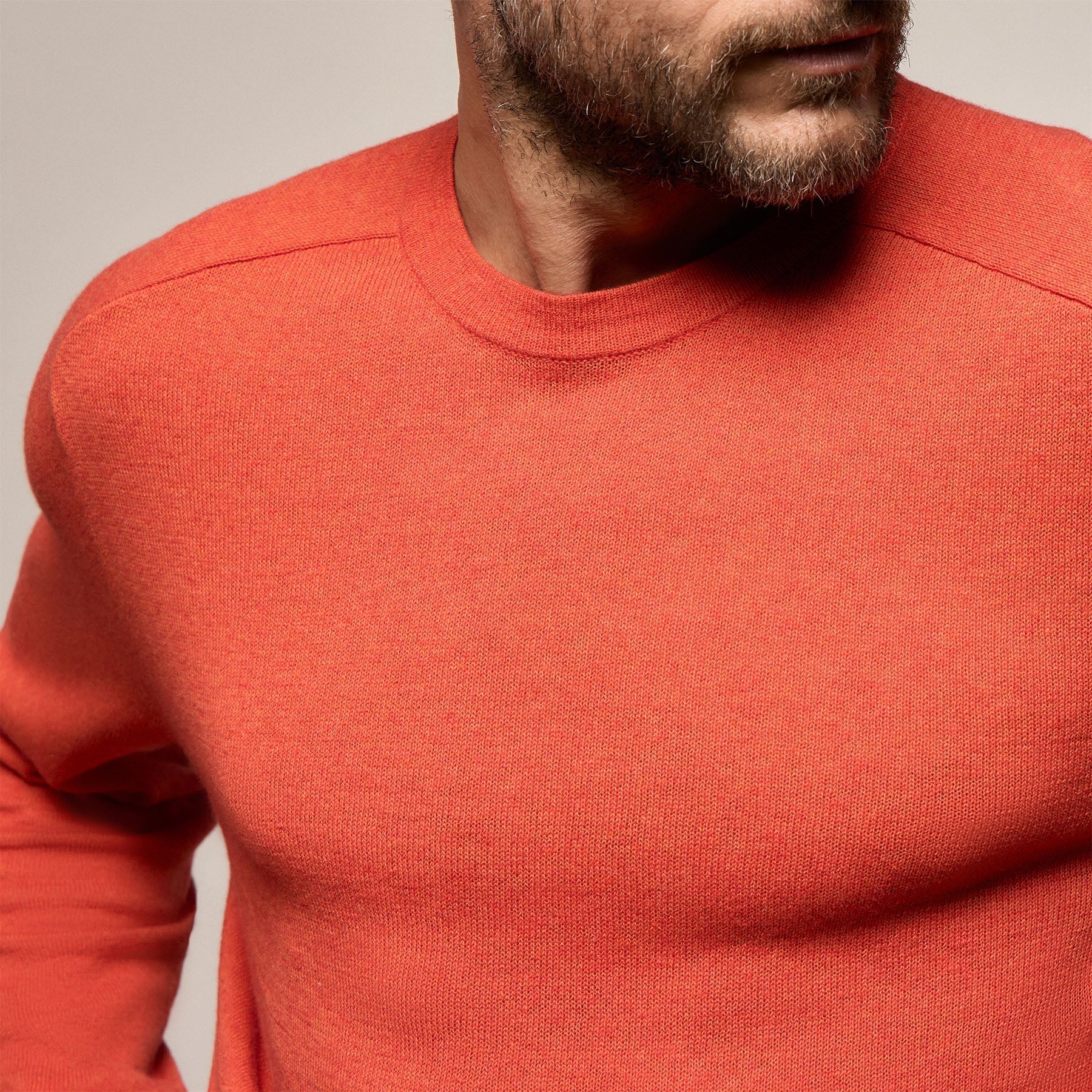 Cotton Cashmere Raglan Crew in Blood Orange | James Perse Los Angeles