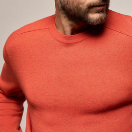 Cotton Cashmere Raglan Crew in Blood Orange | James Perse Los Angeles