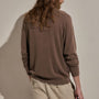 Cotton Cashmere Raglan Crew in Brownstone | James Perse Los Angeles