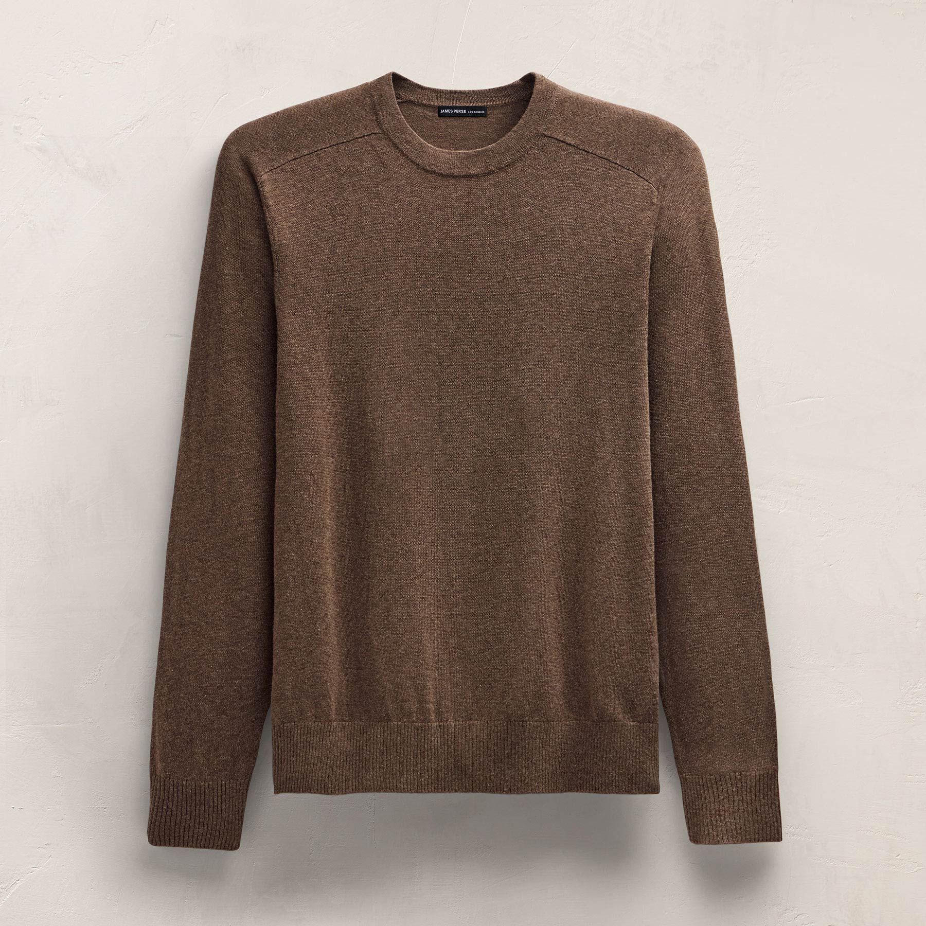 Organic Cotton Cashmere Raglan Crew in Brownstone | James Perse Los Angeles