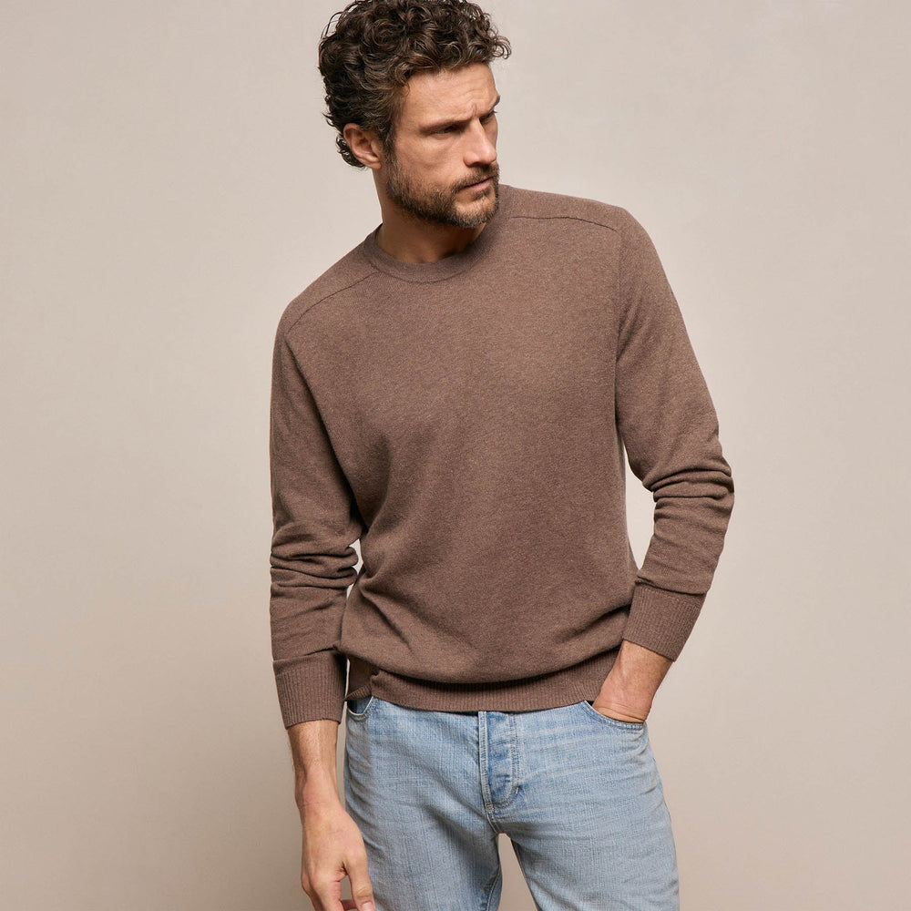Cotton Cashmere Raglan Crew in Brownstone | James Perse Los Angeles