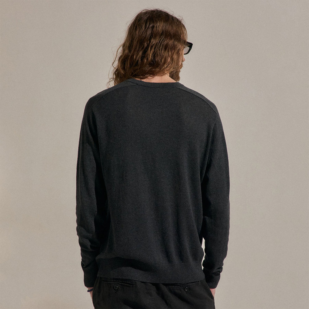 Cotton Cashmere Raglan Crew in Coal | James Perse Los Angeles