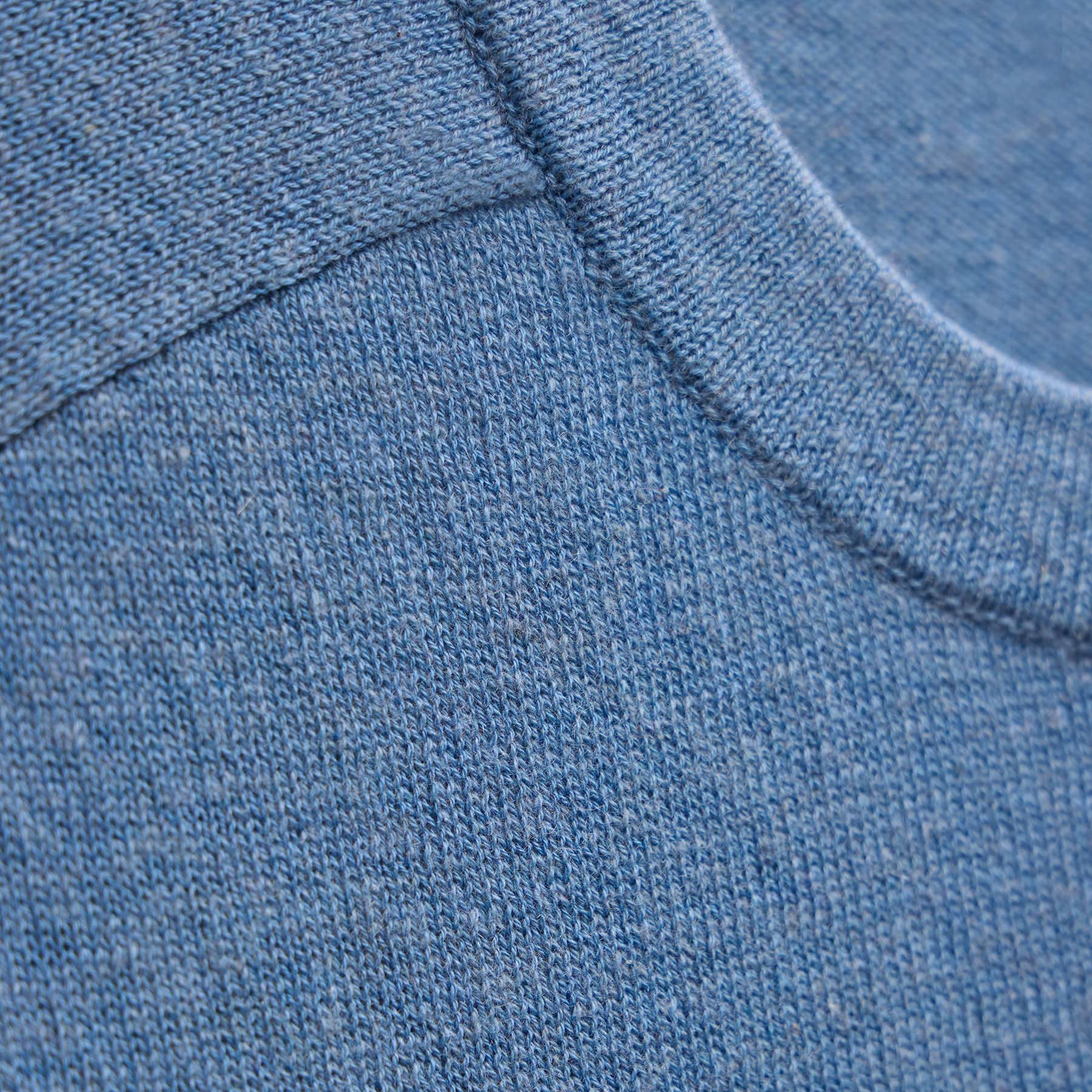 Organic Cotton Cashmere Raglan Crew in Denim | James Perse Los Angeles