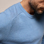 Organic Cotton Cashmere Raglan Crew in Denim | James Perse Los Angeles