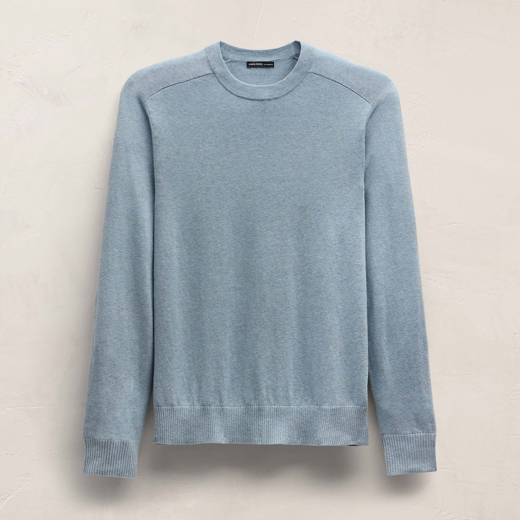 Cotton Cashmere Raglan Crew in Sky Blue | James Perse Los Angeles