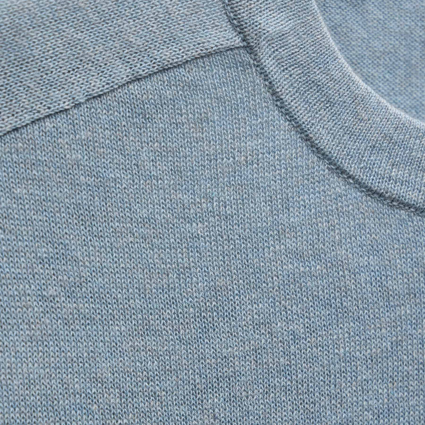 Cotton Cashmere Raglan Crew in Sky Blue | James Perse Los Angeles