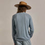 Cotton Cashmere Raglan Crew in Sky Blue | James Perse Los Angeles
