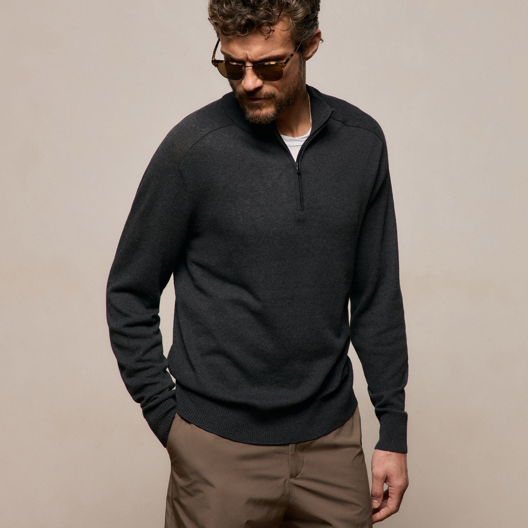 Cotton Cashmere Half Zip from James Perse - $350