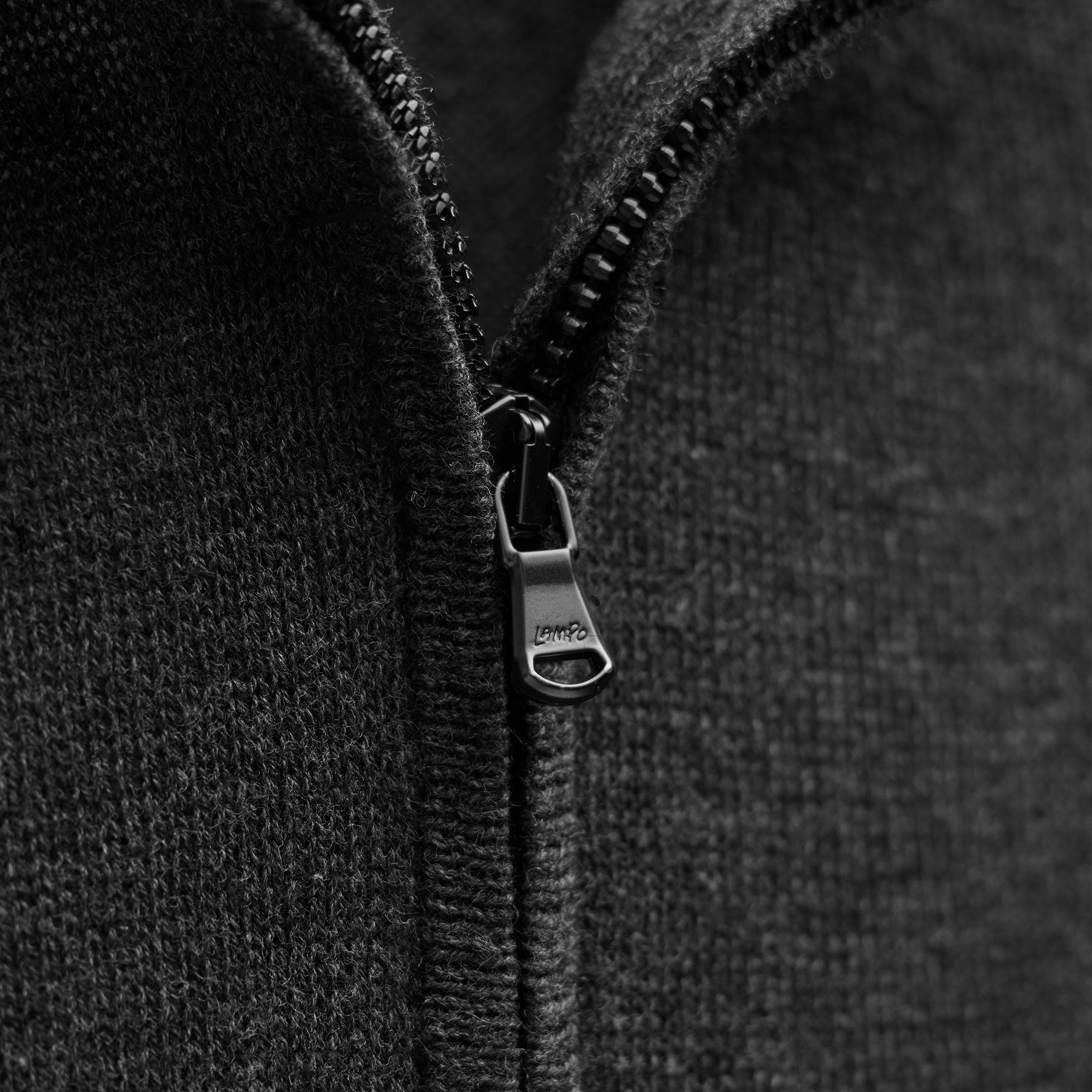 Cotton Cashmere Half Zip In Coal | James Perse Los Angeles