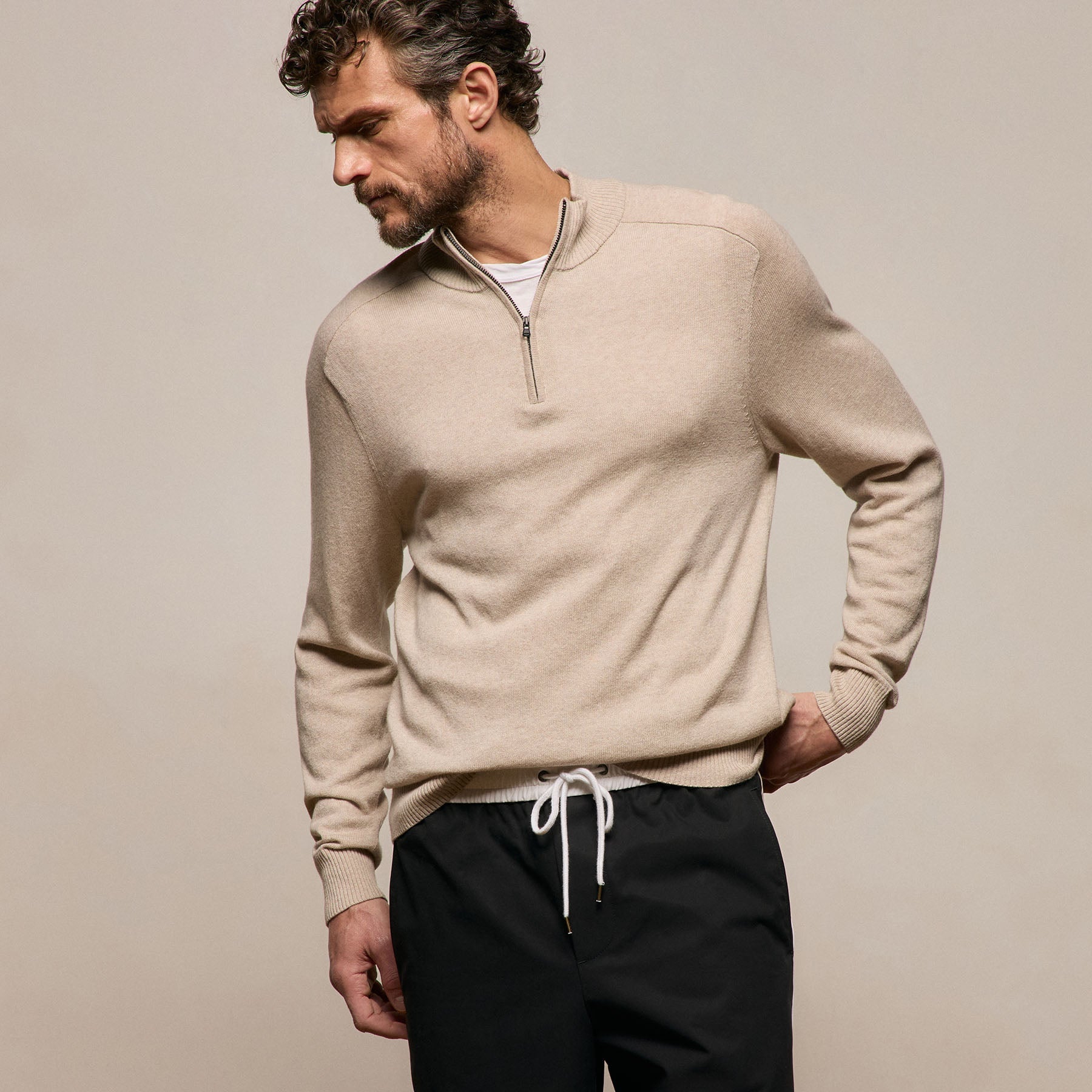 Cotton Cashmere Half Zip from James Perse - $350