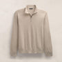 Organic Cotton Cashmere Half Zip in Wheat | James Perse Los Angeles