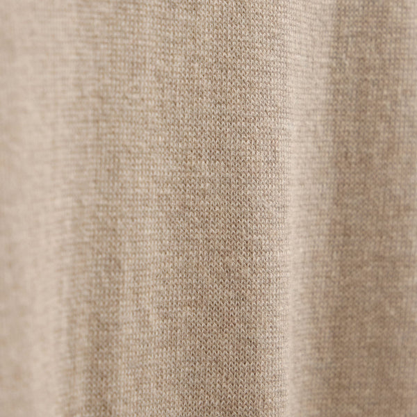 Organic Cotton Cashmere Half Zip in Wheat | James Perse Los Angeles