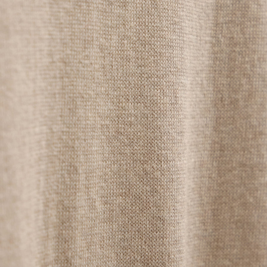 Organic Cotton Cashmere Half Zip in Wheat | James Perse Los Angeles